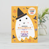 Halloween Verjaardag Ghost Happy Fun Kaart (Staand voorkant)