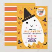 Halloween Verjaardag Ghost Happy Fun Kaart (Voorkant / Achterkant)