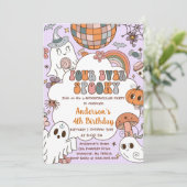 Halloween Verjaardag Ghouls 4e Verjaardagsfeest Kaart (Staand voorkant)