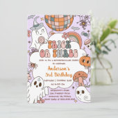 Halloween Verjaardag Ghouls Drie Verjaardag Feest Kaart (Staand voorkant)