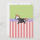 Halloween Verjaardag Kinder Eenhoorn Skeleton Fun Kaart (Achterkant)