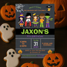 Halloween Verjaardag Kinder Kostuumfeest Kaart