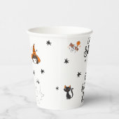 Halloween Verjaardag "Let's Get Spooky" Doodles Papieren Bekers (Rechts)