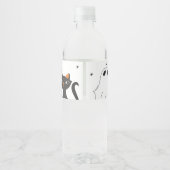 Halloween Verjaardag "Let's Get Spooky" Gothic Waterfles Etiket (Achterkant)