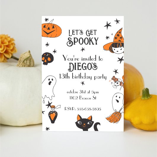 Halloween Verjaardag Let's Get Spooky Schattigee D Kaart