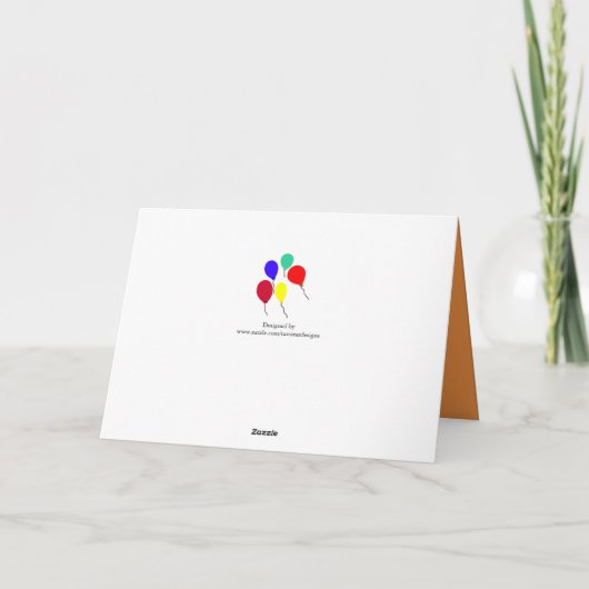 Halloween Verjaardag Meisje Dank u Pompoen Ballonn Kaart (Achterkant)