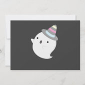 Halloween Verjaardag Meisjes Party Foto Pompoen Kaart (Achterkant)