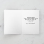 Halloween Verjaardag Met Schattigee Vampier En Ver Bedankkaart (Binnen)