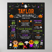 Halloween Verjaardag Milestone Poster elke leeftij (Voorkant)