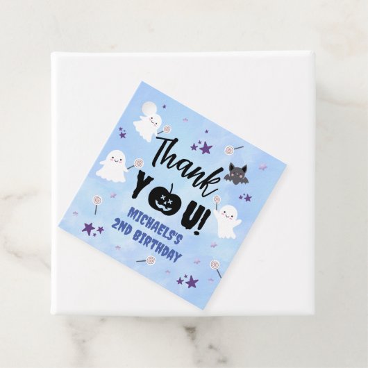 Halloween Verjaardag Party Boy Schattige Spooky Bl Bedankjes Labels (In situ)