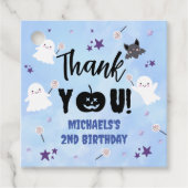 Halloween Verjaardag Party Boy Schattige Spooky Bl Bedankjes Labels (Voorkant)