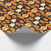 Halloween Verjaardag Personaliseer Naam Jongen of  Cadeaupapier (Hoek)