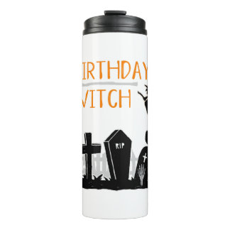 Halloween Verjaardag Quote Witch Quote Graphic Thermosbeker