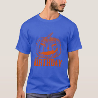 Halloween verjaardag retro t-shirt