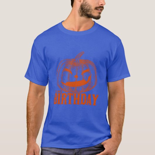 Halloween verjaardag retro t-shirt (Voorkant)
