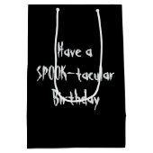 Halloween Verjaardag Roken Schedel Bijten Candy Co Medium Cadeauzakje (Achterkant)