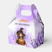 Halloween Verjaardag Schattige Kleine Heks Kleine  Bedankdoosjes (Voorkant Zijde)
