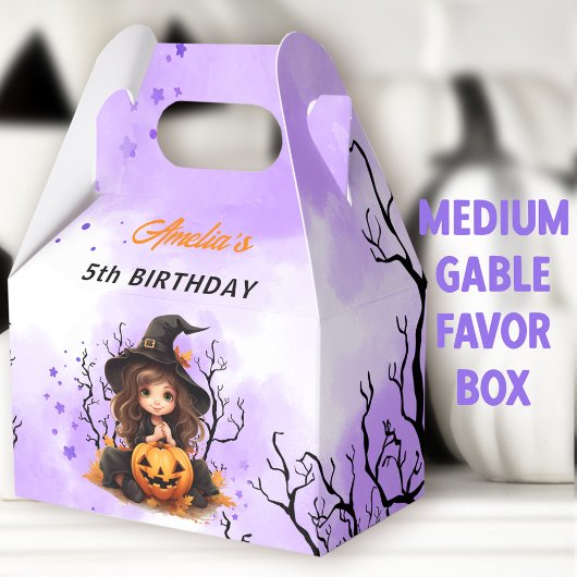 Halloween Verjaardag Schattige Little Witch Medium Bedankdoosjes