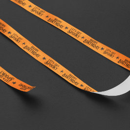 Halloween Verjaardag Sinaasappel Let's Get Spooky Grosgrain Lint