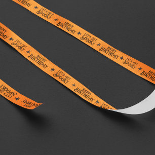 Halloween Verjaardag Sinaasappel Let's Get Spooky Grosgrain Lint