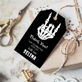 Halloween Verjaardag Skelet Halloween Cadeaulabel