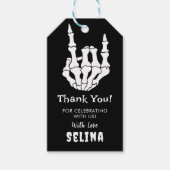 Halloween Verjaardag Skelet Halloween Cadeaulabel (Voorkant)