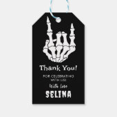 Halloween Verjaardag Skelet Halloween Cadeaulabel (Achterkant)