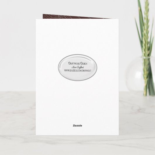 Halloween Verjaardag Skelet In Oude Stoel Kaart (Achterkant)