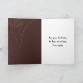 Halloween Verjaardag Skelet In Oude Stoel Kaart (Binnen)