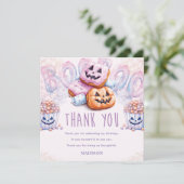 Halloween Verjaardag Sleepover Bedankkaart (Staand voorkant)