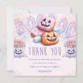 Halloween Verjaardag Sleepover Bedankkaart (Voorkant)