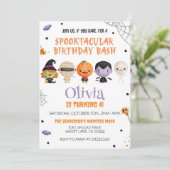 Halloween Verjaardag Spooktacular Party Kaart (Staand voorkant)