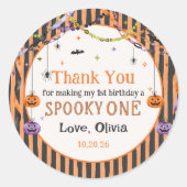 Halloween Verjaardag Spooktacular Sticker (Voorkant)
