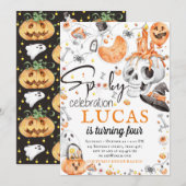 Halloween verjaardag Spooky Celebration Kaart (Voorkant / Achterkant)