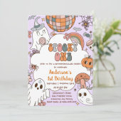 Halloween Verjaardag Spooky Een Feest Kaart (Staand voorkant)