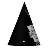 Halloween Verjaardag Spooky Skelet Custom Zwart Feesthoedjes (Links)