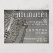 Halloween Verjaardag Spooky Skelet Party Briefkaart (Voorkant)