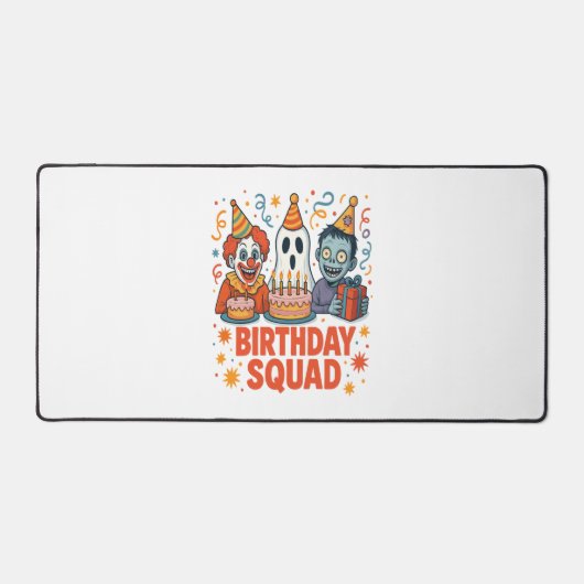 Halloween Verjaardag Squad Creepy Clown Ghost Zomb Bureaumat (Voorkant)