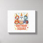 Halloween Verjaardag Squad Creepy Clown Ghost Zomb Canvas Afdruk (Voorkant)