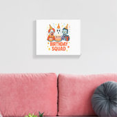 Halloween Verjaardag Squad Creepy Clown Ghost Zomb Canvas Afdruk (Insitu (Woonkamer))