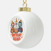 Halloween Verjaardag Squad Creepy Clown Ghost Zomb Keramische Bal Ornament (Rechts)