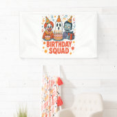 Halloween Verjaardag Squad Creepy Clown Ghost Zomb Spandoek (Insitu)