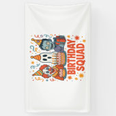 Halloween Verjaardag Squad Creepy Clown Ghost Zomb Spandoek (Verticaal)