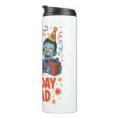 Halloween Verjaardag Squad Creepy Clown Ghost Zomb Thermosbeker (Geroteerd rechts)