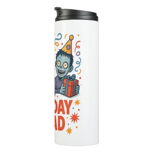 Halloween Verjaardag Squad Creepy Clown Ghost Zomb Thermosbeker (Geroteerd rechts)