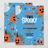 Halloween Verjaardag Twee Jongens Party Ghosts Bla Kaart (Voorkant / Achterkant)