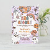 Halloween Verjaardag Twee Spooky Party Kaart (Staand voorkant)