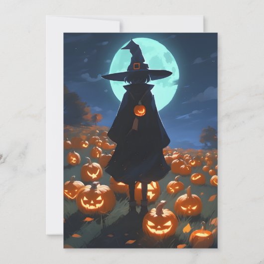 Halloween verjaardag uitnodiging (Achterkant)