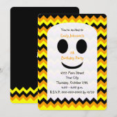 Halloween Verjaardag Uitnodiging Ghost (Voorkant / Achterkant)