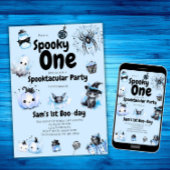 Halloween Verjaardag Uitnodiging Jongens Spooky On